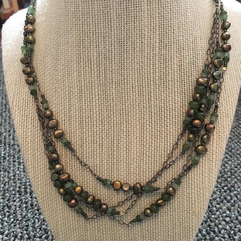 Silpada Green and Bronze Necklace